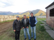 Vince w/ landscape crew ... grating for the 2x barns/storage buildings - Spitak, Armenia